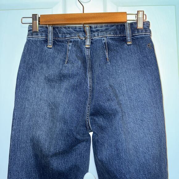 PILCRO Anthropologie Vintage Column High Rise Wide Leg Jeans Raw Hem Size 24P - Picture 5 of 6